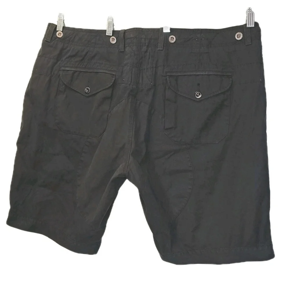 Vtg 90s Polo Ralph Lauren Baggy Wide Leg Cargo Shorts 42/44 Black Field Utility